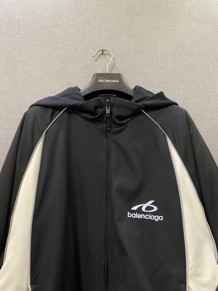1:1 quality version Color Block Reflective Logo Print Reversible Sherpa Fleece Jacket 29503427