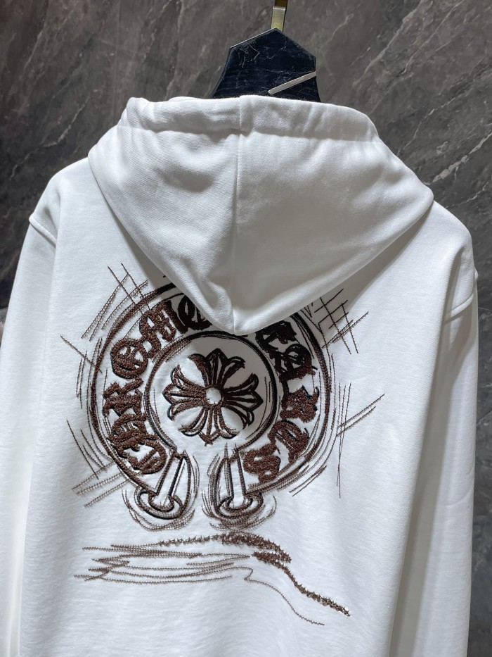 Cross Horseshoe Vintage Embroidered Zip Up Hoodie 2 colors 29504064