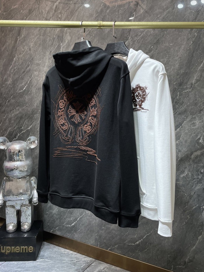 Cross Horseshoe Vintage Embroidered Zip Up Hoodie 2 colors 29504064