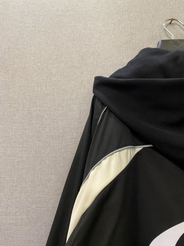 1:1 quality version Color Block Reflective Logo Print Reversible Sherpa Fleece Jacket 29503427
