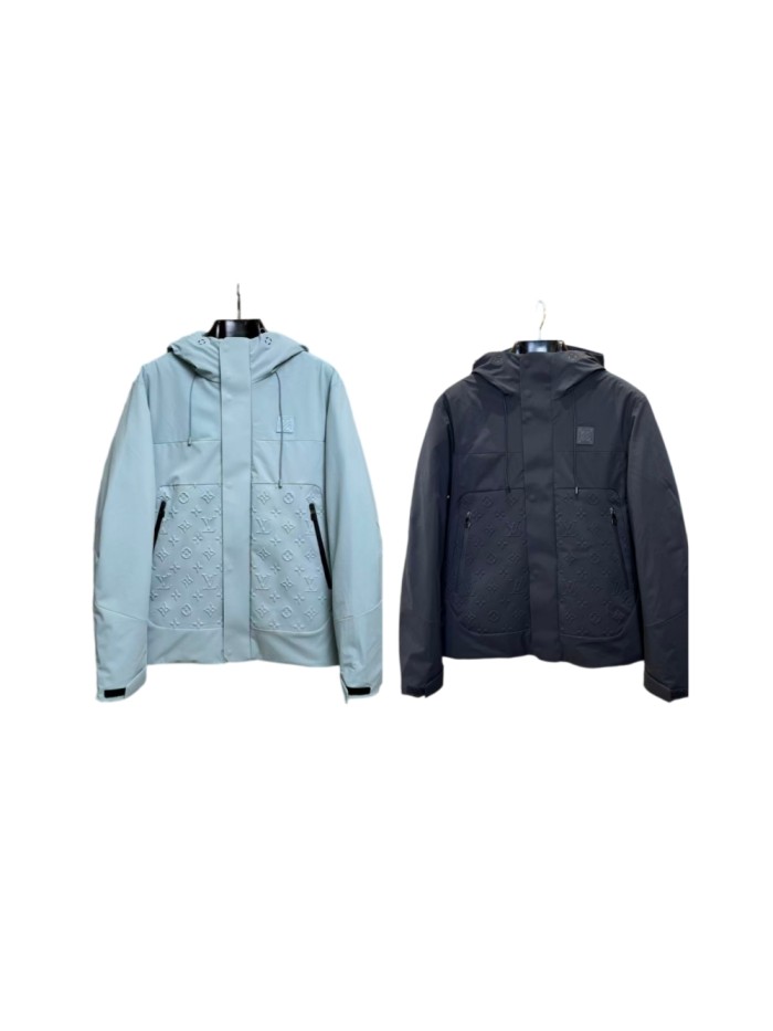 1:1 quality version Embossed Monogram Hooded Drawstring Wind Down Puffer Jacket 2 colors 29504118