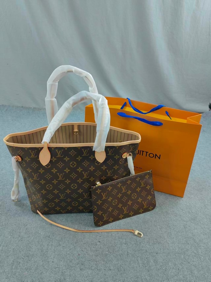 1:1 quality version  Leather Old Flower Tote Bag