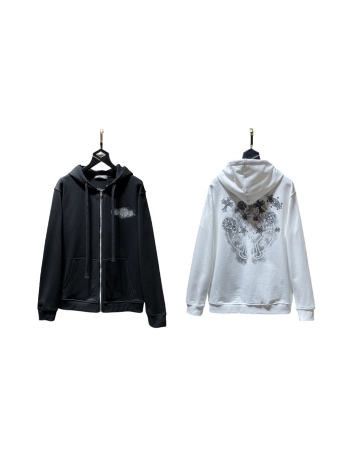 3D Sanskrit Embroidery Splatter Paint Zip Up Hoodie 2 colors 29504077