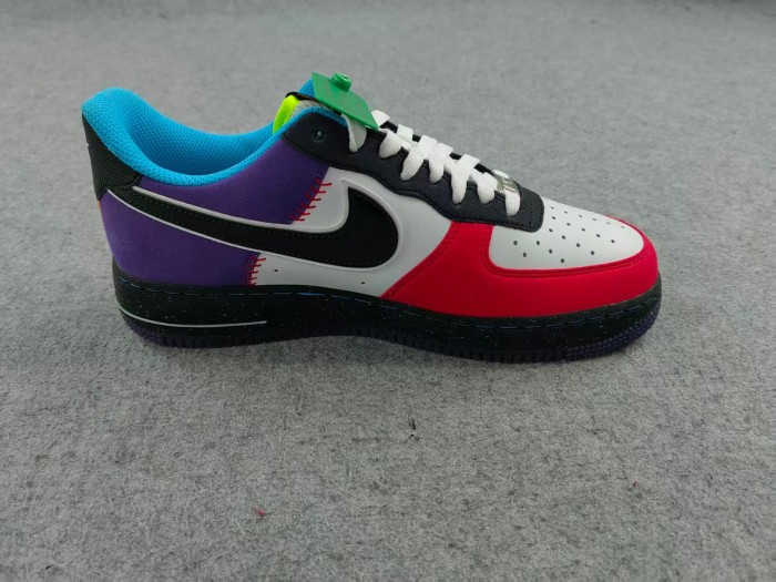 Air Force 1 Low Los Angeles Multi Color Patchwork Gradient Swoosh Splatter Sneakers 29225522
