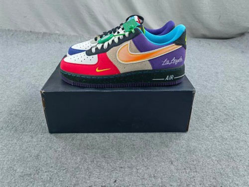 Air Force 1 Low Los Angeles Multi Color Patchwork Gradient Swoosh Splatter Sneakers 29225522
