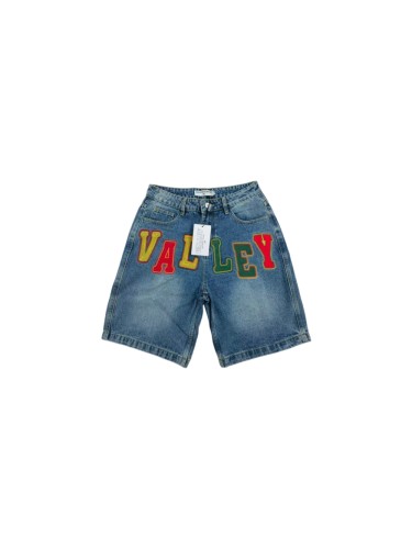Colorful Embroidered Letter Denim Shorts 2 colors 28759554