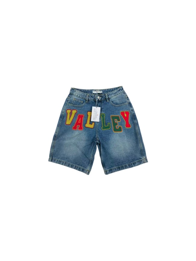 Colorful Embroidered Letter Denim Shorts 2 colors 28759554
