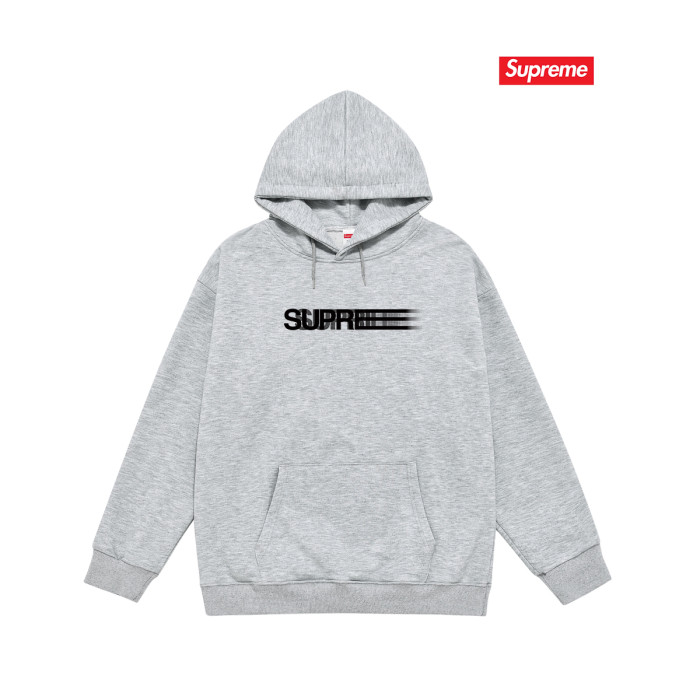 Motion Blur Speed Line Logo Print Fox Fleece Oversized Hoodie 4 colors 29511029