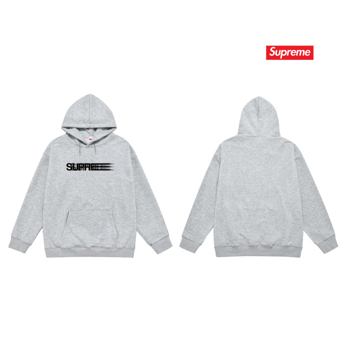 Motion Blur Speed Line Logo Print Fox Fleece Oversized Hoodie 4 colors 29511029