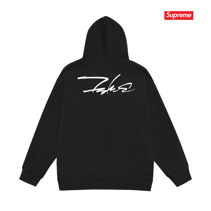 Futura Collab Black Abstract Graffiti Signature Logo Fox Fleece Oversized Hoodie 3 colors 29510976