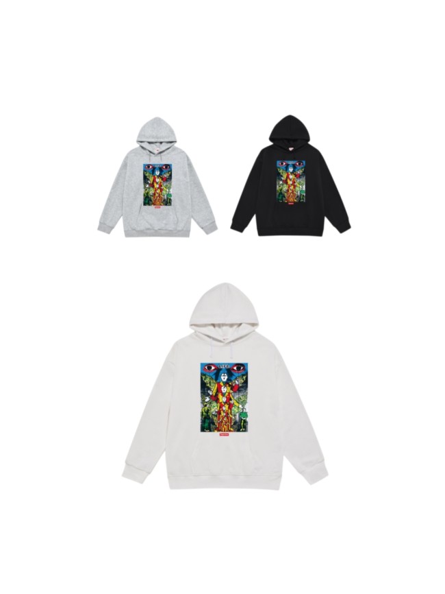 Life Art Print Eyes Figure Decreasing Graphic Oversized Hoodie 3 colors 29510958