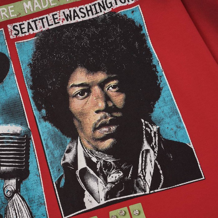 Jimi Hendrix Portrait Rhinestone Letter Tour City Long Sleeve T-shirt 2 colors 29524951