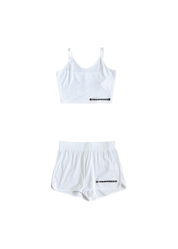 1:1 quality version CH Script Cross Flower Cropped Tank Tops & Shorts Set For Girls 2 colors 29527401