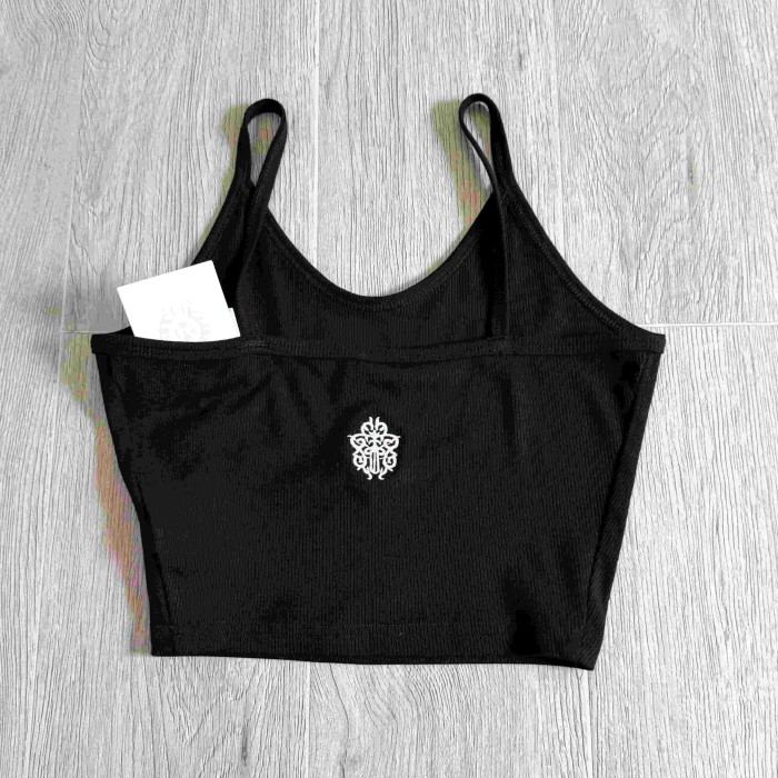1:1 quality version CH Script Cross Flower Cropped Tank Tops & Shorts Set For Girls 2 colors 29527401