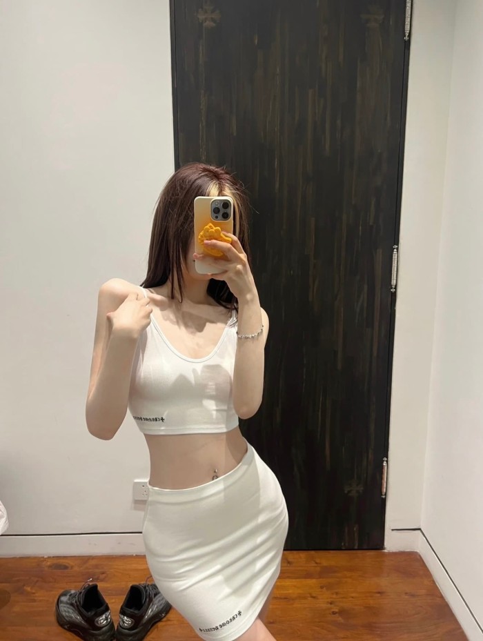 1:1 quality version CH Script Cross Flower Cropped Tank Tops & Shorts Set For Girls 2 colors 29527401