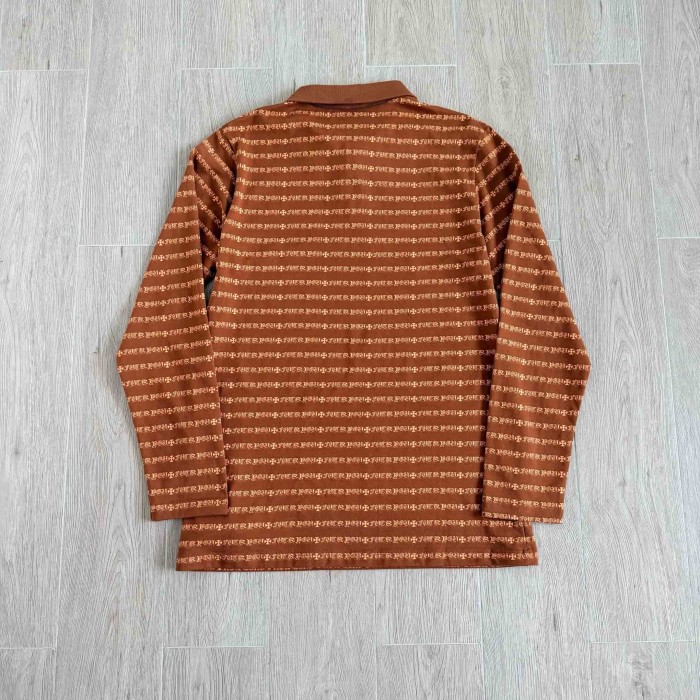 1:1 quality version All Over CH Letter Cross Jacquard Stripe Long Sleeve Polo Long Sleeve Tee 29527324