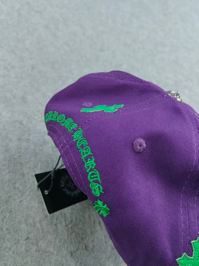 Embroidered Sanskrit letters and leather cross Flat brim cap  2 colors