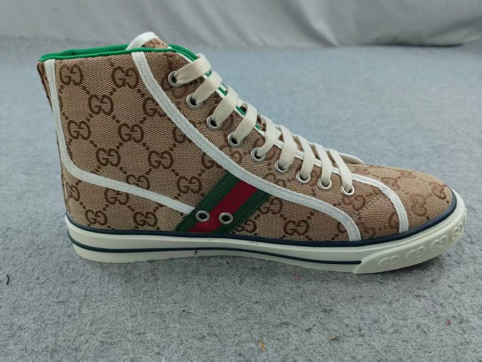1:1 quality version Tennis 1977 Beige GG High Top Retro Sneakers 2 colors 28972702