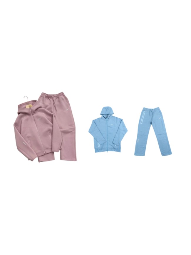 NOCTA Tech Fleece Solid Color Bonded Zip Pocket Hooded Sports Hoodie & Pants Set 2 colors 29482390