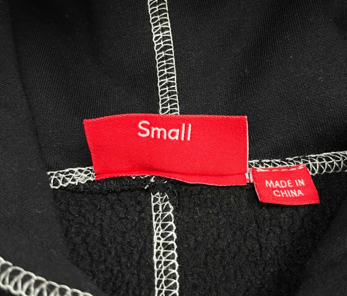 1:1 quality version Contrast Topstitch Chest Embroidery Side Vertical Letter Hoodie & Pants Set 29528433
