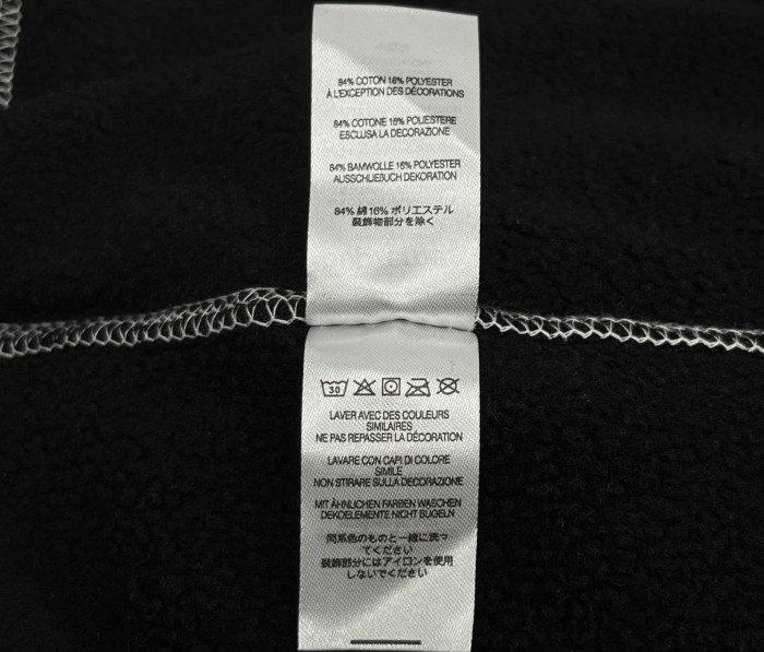 1:1 quality version Contrast Topstitch Chest Embroidery Side Vertical Letter Hoodie & Pants Set 29528433