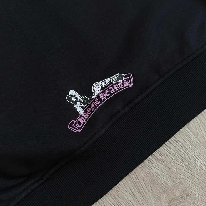1:1 quality version Deadly Doll X Dancer Gradient Gothic Full Sleeve Tattoo Zip Drawstring Hoodie 29530810