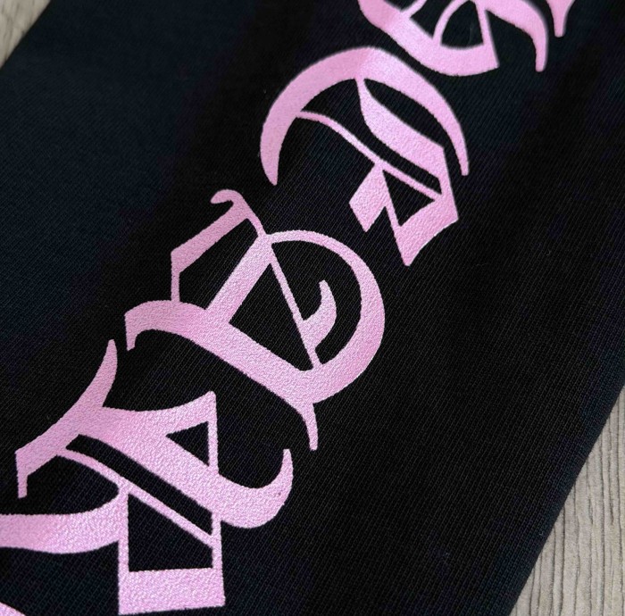 1:1 quality version Deadly Doll X Back Pink Flower Upside-Down Dancer Long Sleeve Tee 29530827