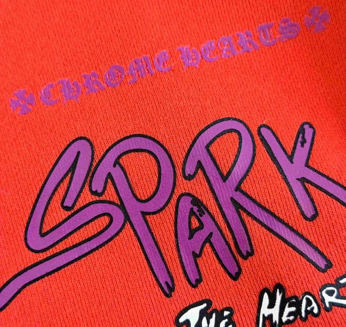 1:1 quality version Purple Logo Sleeve Black White Flame Heart Back Letter Hoodie 29530670