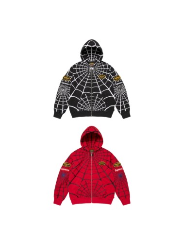 Vanson Leathers X Spider-Man Spider Web Zip Hoodie 2 colors 29530971