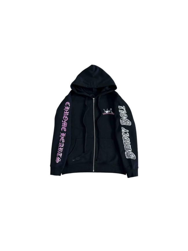 1:1 quality version Deadly Doll X Dancer Gradient Gothic Full Sleeve Tattoo Zip Drawstring Hoodie 29530810