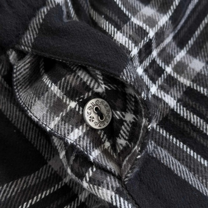 1:1 quality version Sheepskin Cross Pure Cotton Flannel Black Grey Plaid Straight Loose Pants 29530860