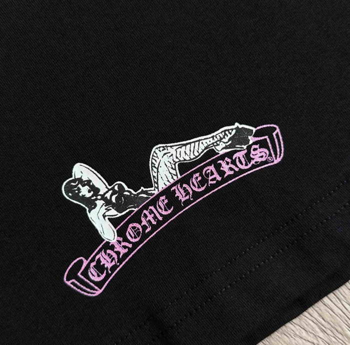 1:1 quality version Deadly Doll X Back Pink Flower Upside-Down Dancer Long Sleeve Tee 29530827