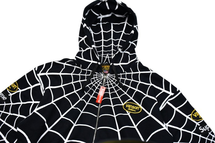 Vanson Leathers X Spider-Man Spider Web Zip Hoodie 2 colors 29530971