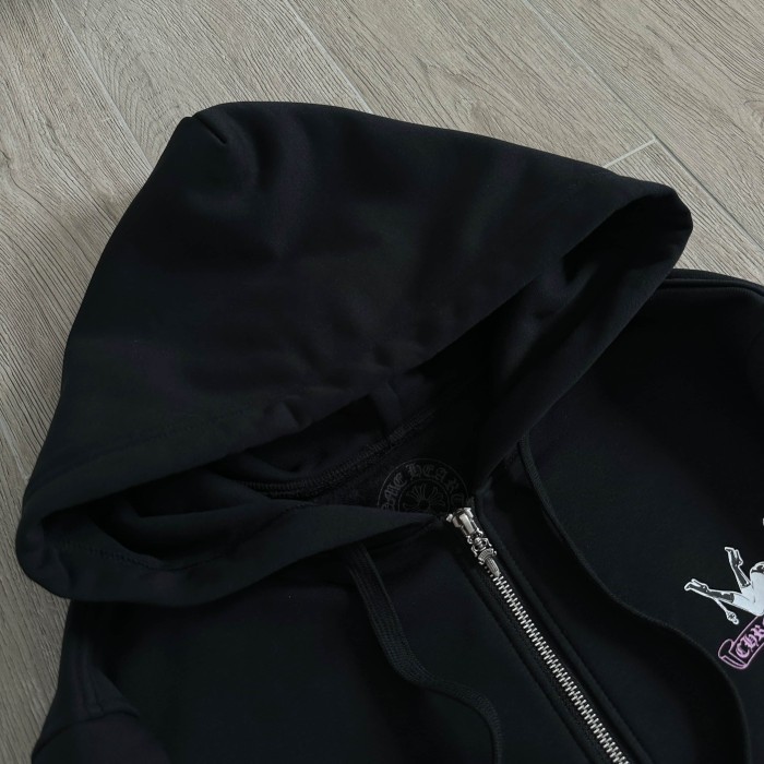 1:1 quality version Deadly Doll X Dancer Gradient Gothic Full Sleeve Tattoo Zip Drawstring Hoodie 29530810