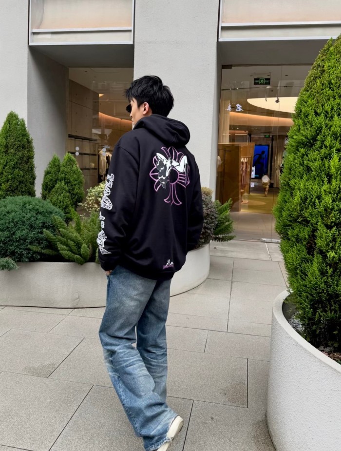 1:1 quality version Deadly Doll X Dancer Gradient Gothic Full Sleeve Tattoo Zip Drawstring Hoodie 29530810