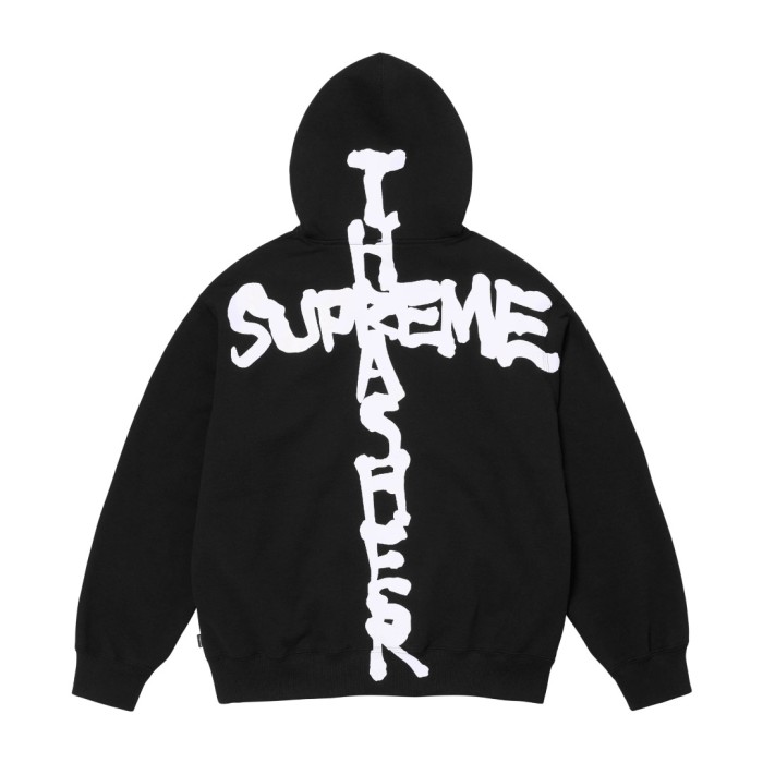 Thrasher Back Cross Graffiti Large Letter Full Zip Oversized Hoodie 3 colors 29533387