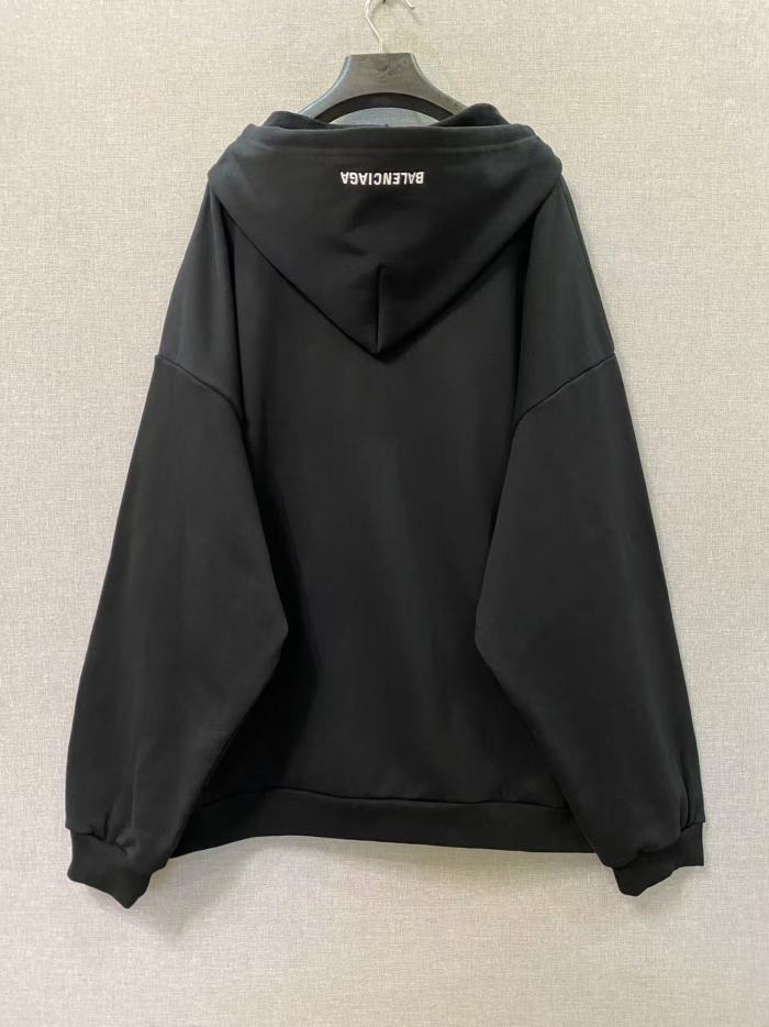 1:1 quality version Watercolor Gradient Figure Slogan Print Full Zip Oversized Hoodie 29533345