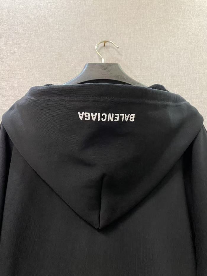 1:1 quality version Watercolor Gradient Figure Slogan Print Full Zip Oversized Hoodie 29533345