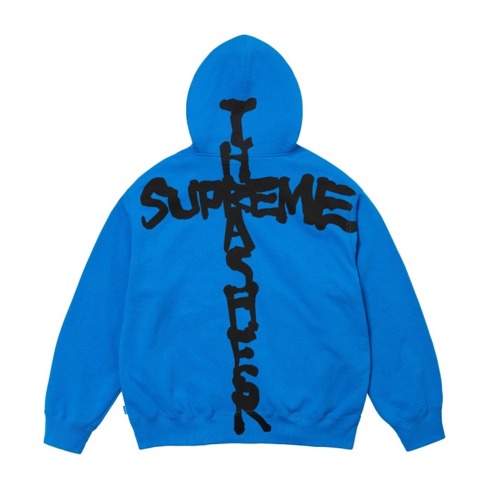 Thrasher Back Cross Graffiti Large Letter Full Zip Oversized Hoodie 3 colors 29533387