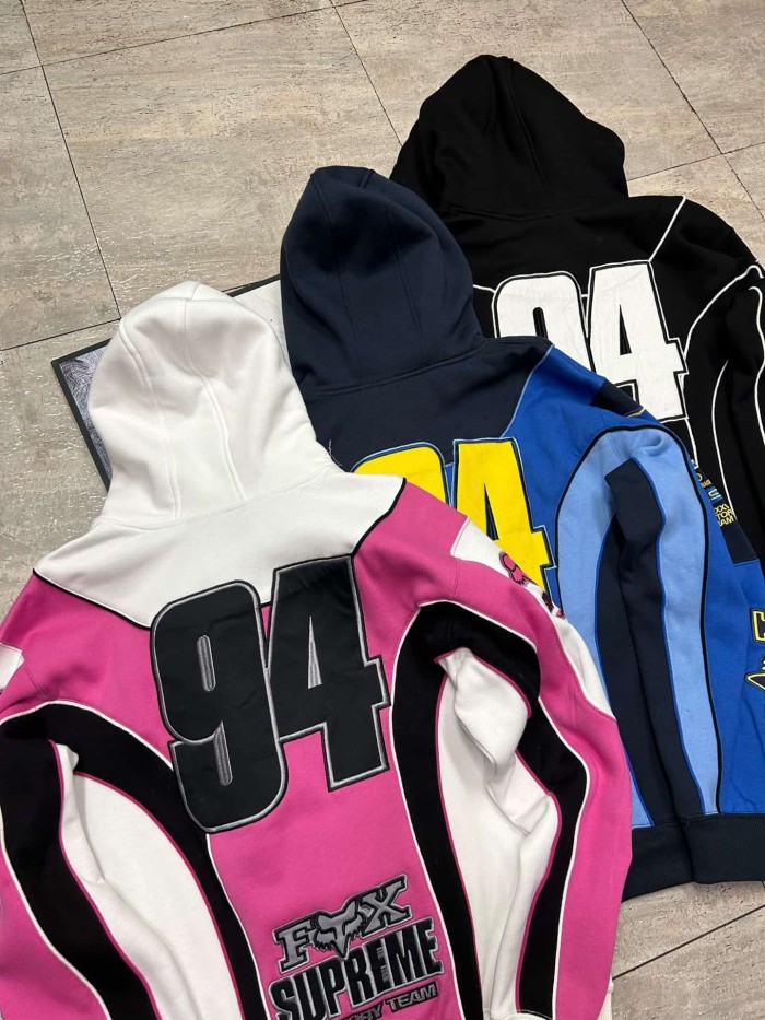 [50% Off]Supreme 1:1 quality version Foxracing FW25 WEEK9 Zip Up Hoodie 3 colors 28717128