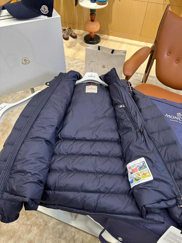 1:1 quality version Shiny Nylon Pocket Logo Detachable Hooded Down Jacket 4 colors 29535440