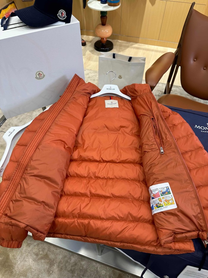 1:1 quality version Shiny Nylon Pocket Logo Detachable Hooded Down Jacket 4 colors 29535440