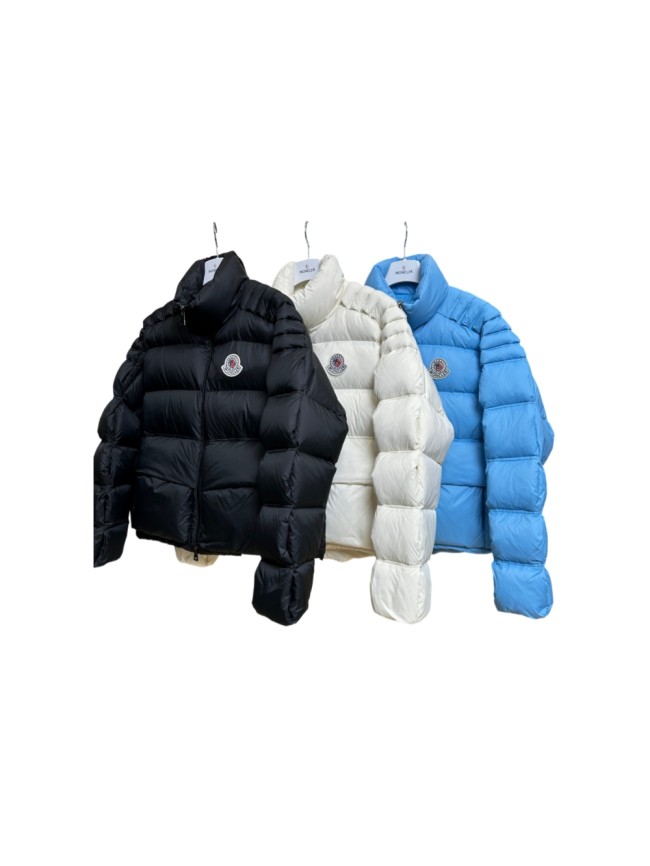 1:1 quality version Badge 3D Debossed Brand Logo Stand Collar Short Down Jacket 3 colors 29535616