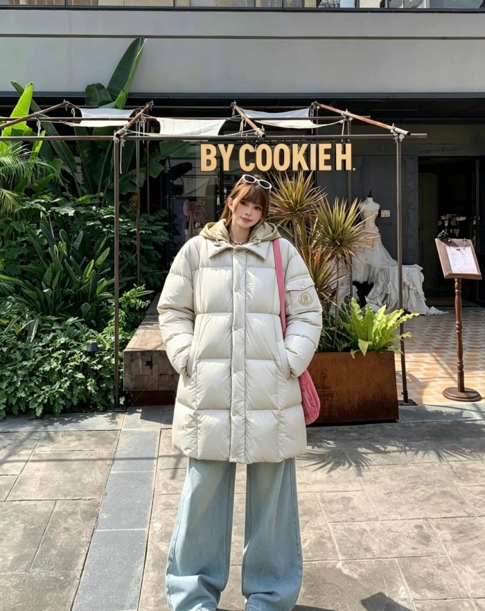 1:1 quality version Turn Down Collar Detachable Hood Mid Length Unisex Down Jacket 2 colors 29535584
