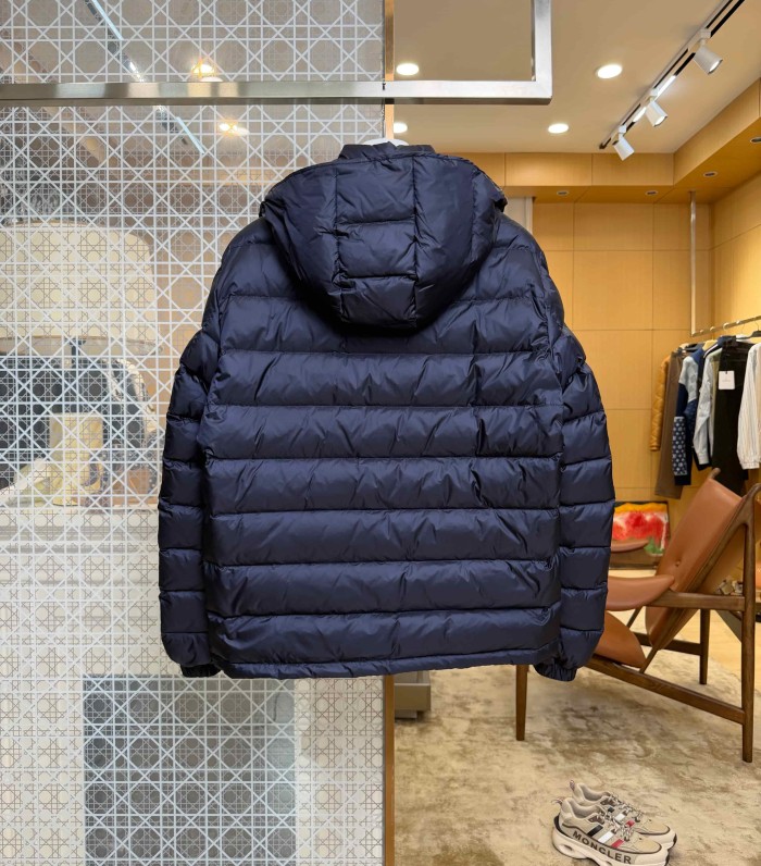 1:1 quality version Shiny Nylon Pocket Logo Detachable Hooded Down Jacket 4 colors 29535440