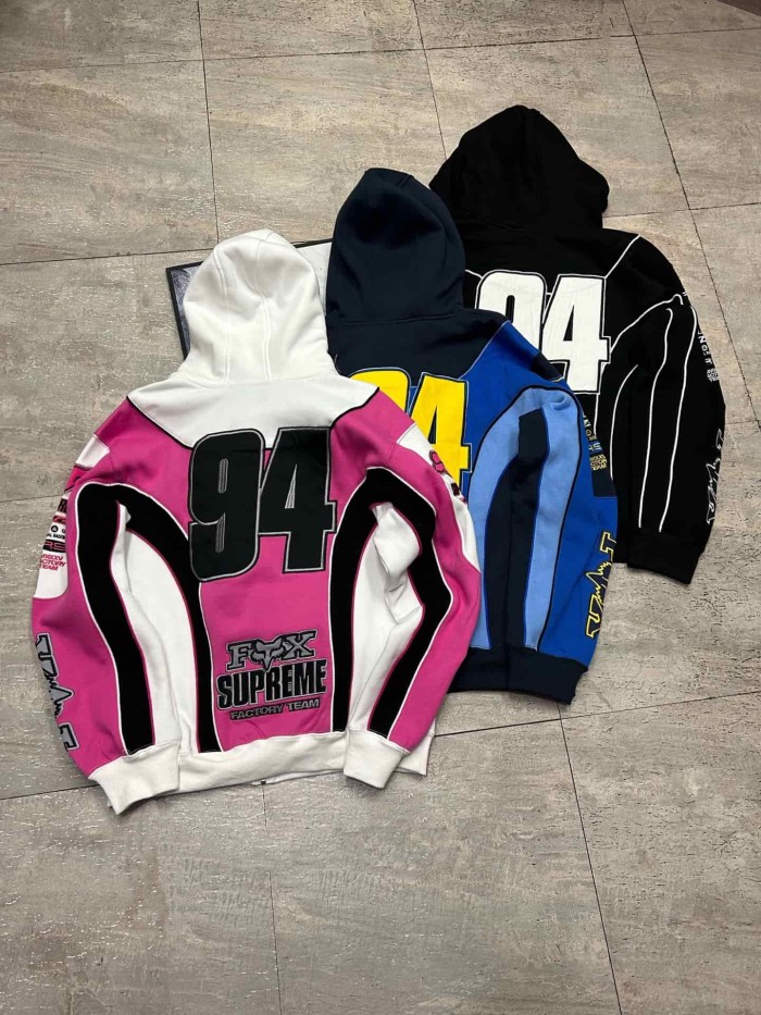 [50% Off]Supreme 1:1 quality version Foxracing FW25 WEEK9 Zip Up Hoodie 3 colors 28717128