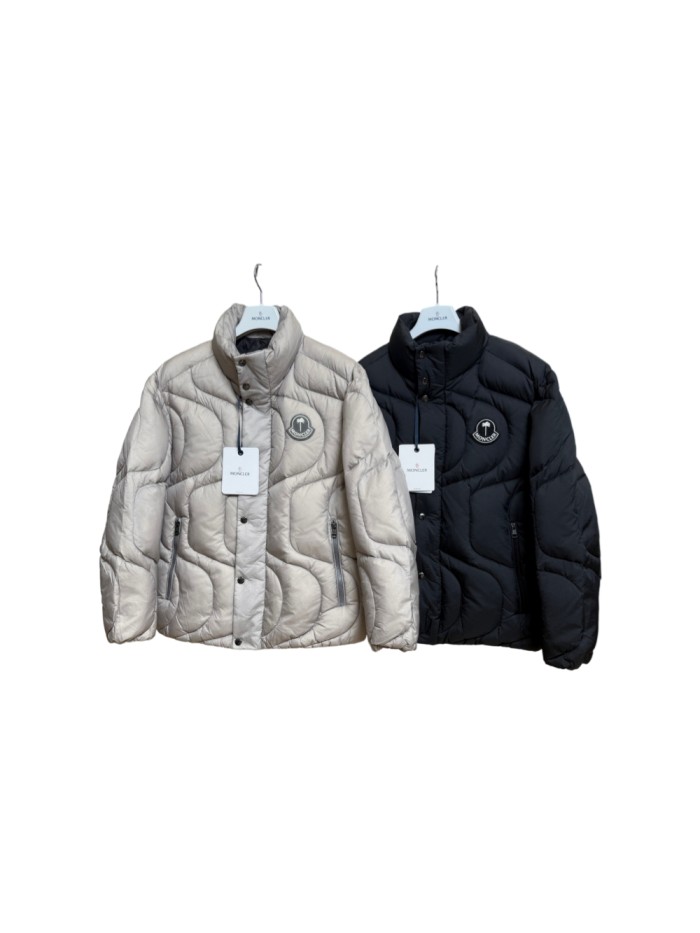 1:1 quality version Palm Tree Embroidery Badge Wave Quilted Stand Collar Down Jacket 2 colors 29535404