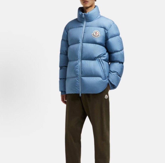 1:1 quality version Logo Shiny Nylon Men Stand Collar Down Jacket 2 colors 29535454