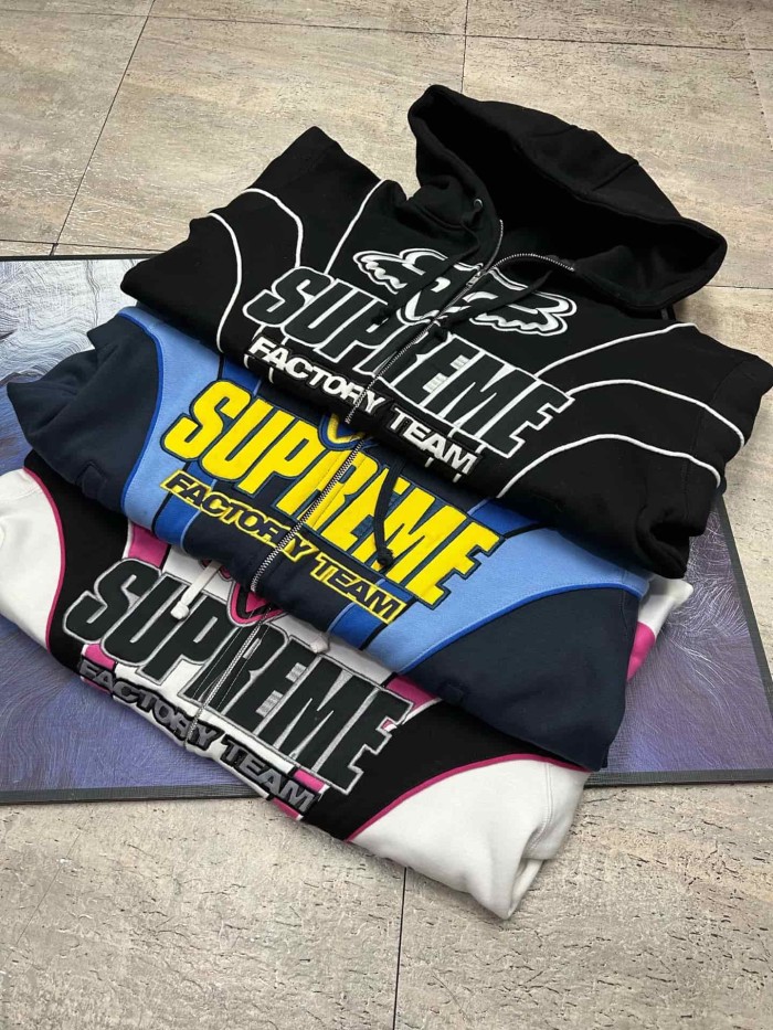 [50% Off]Supreme 1:1 quality version Foxracing FW25 WEEK9 Zip Up Hoodie 3 colors 28717128