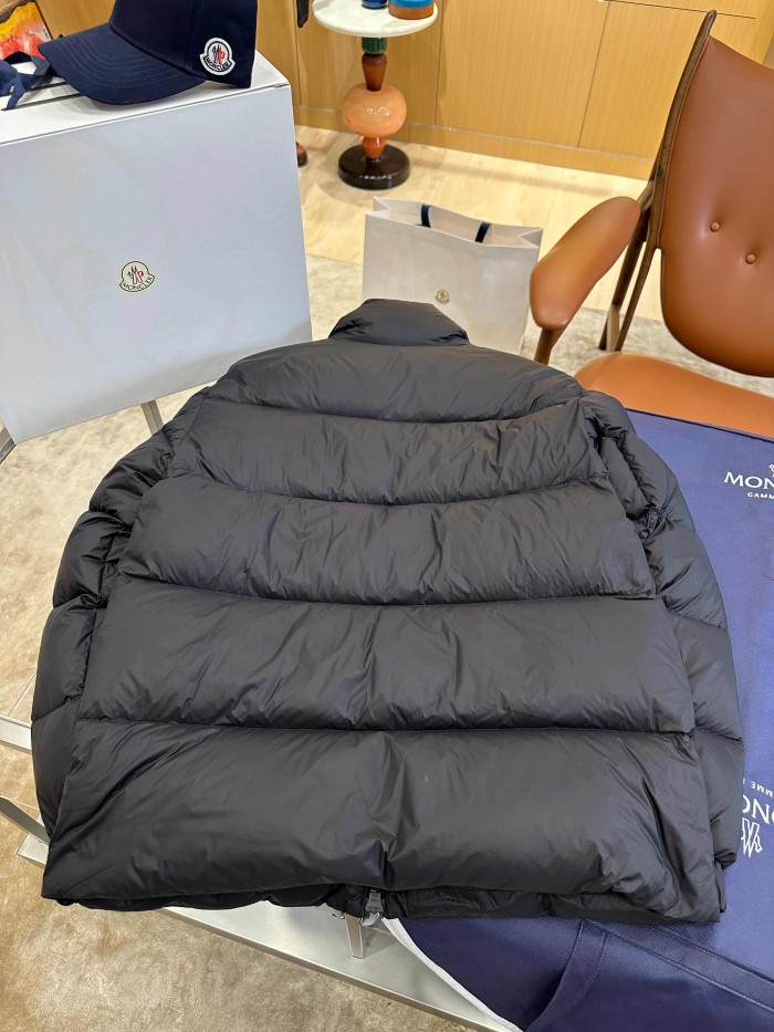 1:1 quality version Logo Shiny Nylon Men Stand Collar Down Jacket 2 colors 29535454